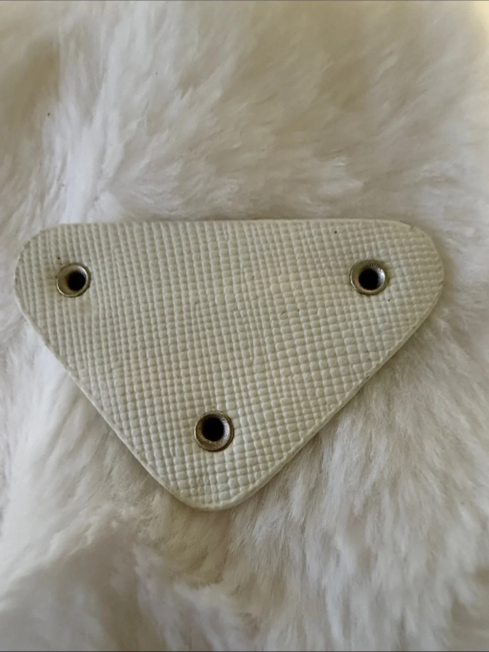 White Triangle Logo Charm